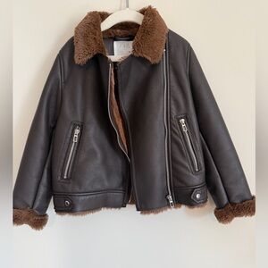 Zara kids  Size 7 leather moto jacket